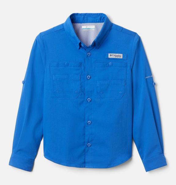 Columbia PFG Tamiami Shirts Blue For Boys NZ93540 New Zealand